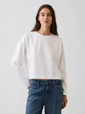 T-shirt court oversize en maille