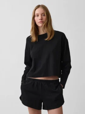 T-shirt court oversize en maille