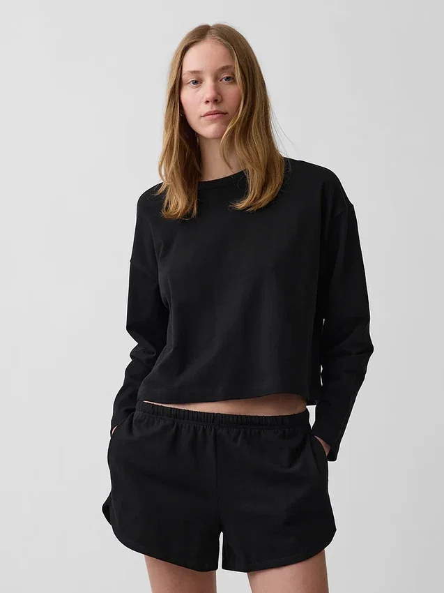 T-shirt court oversize en maille