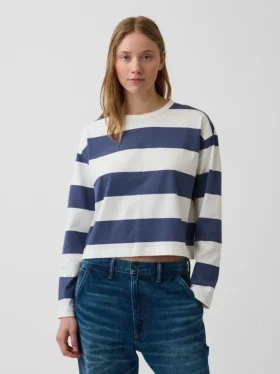 T-shirt court oversize en maille