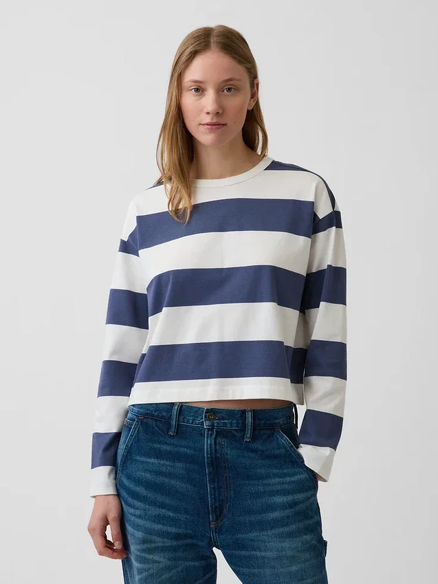 T-shirt court oversize en maille