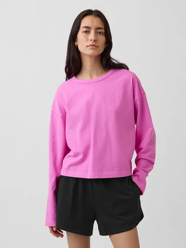 T-shirt court oversize en maille