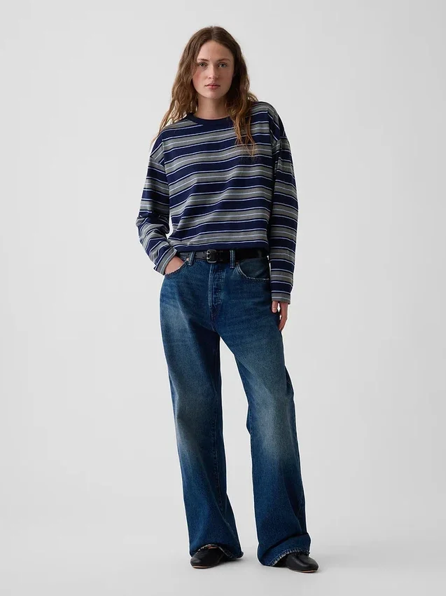 T-shirt court oversize en maille