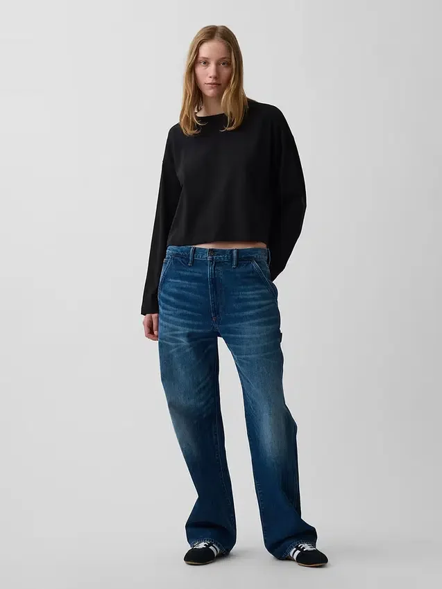 T-shirt court oversize en maille