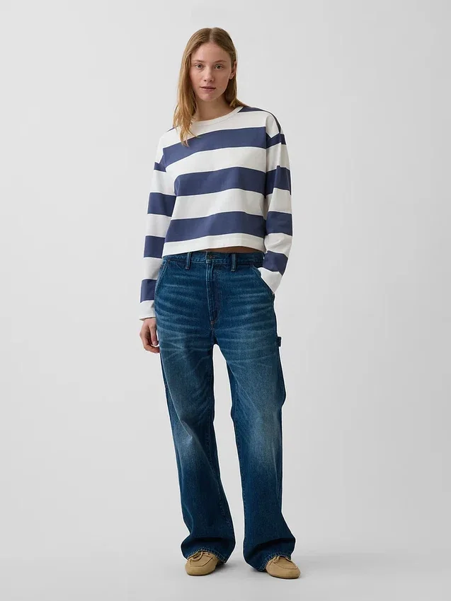 T-shirt court oversize en maille