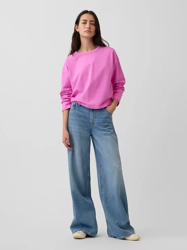 T-shirt court oversize en maille