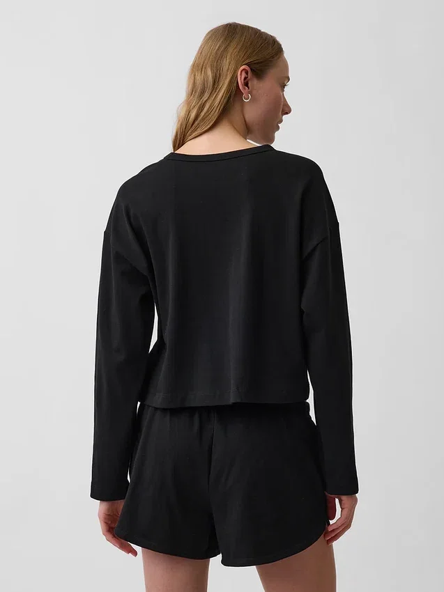T-shirt court oversize en maille