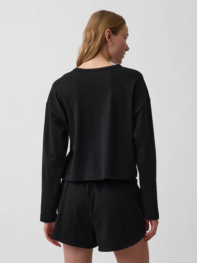 T-shirt court oversize en maille