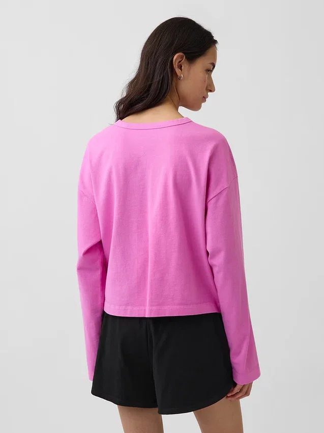 T-shirt court oversize en maille