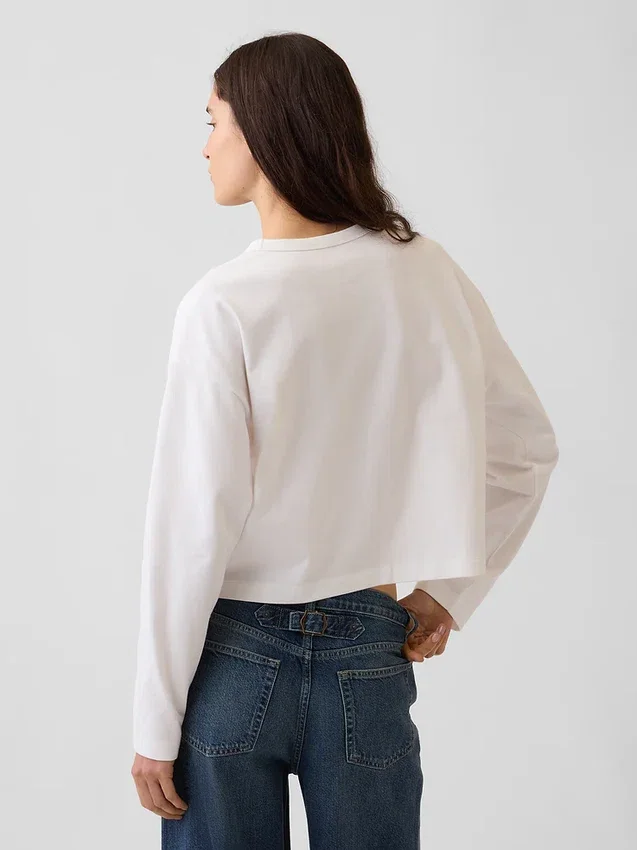 T-shirt court oversize en maille