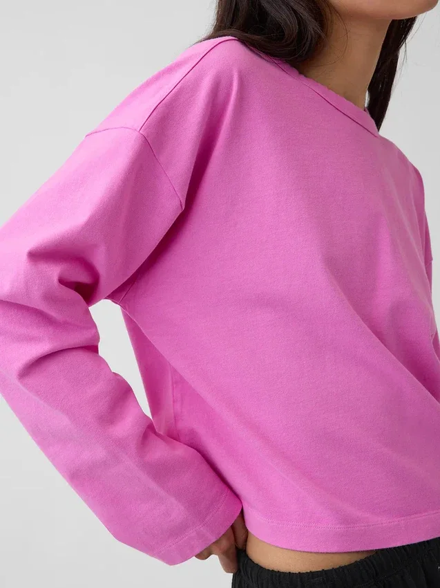 T-shirt court oversize en maille