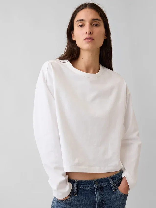 T-shirt court oversize en maille