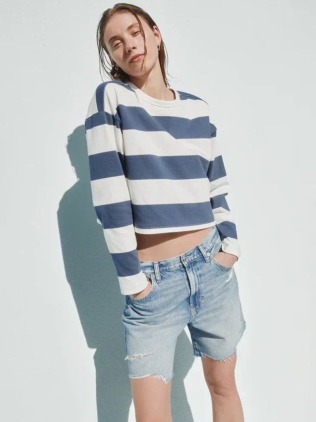 T-shirt court oversize en maille