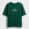 T-shirt court épais avec imprimé Ford