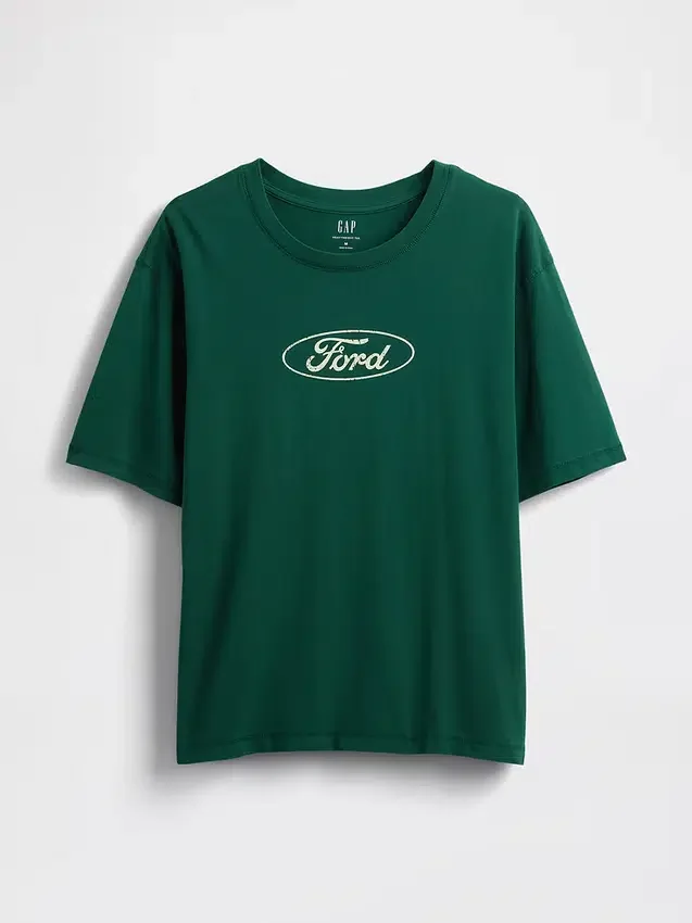 T-shirt court épais avec imprimé Ford