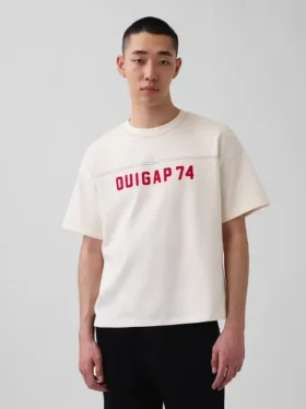 T-shirt court épais à logo Ouigap