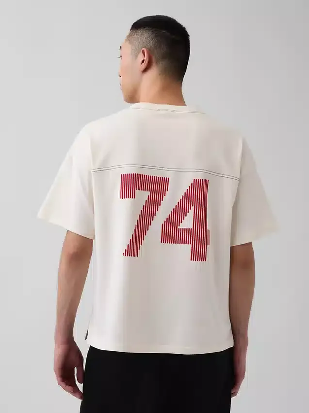 T-shirt court épais à logo Ouigap