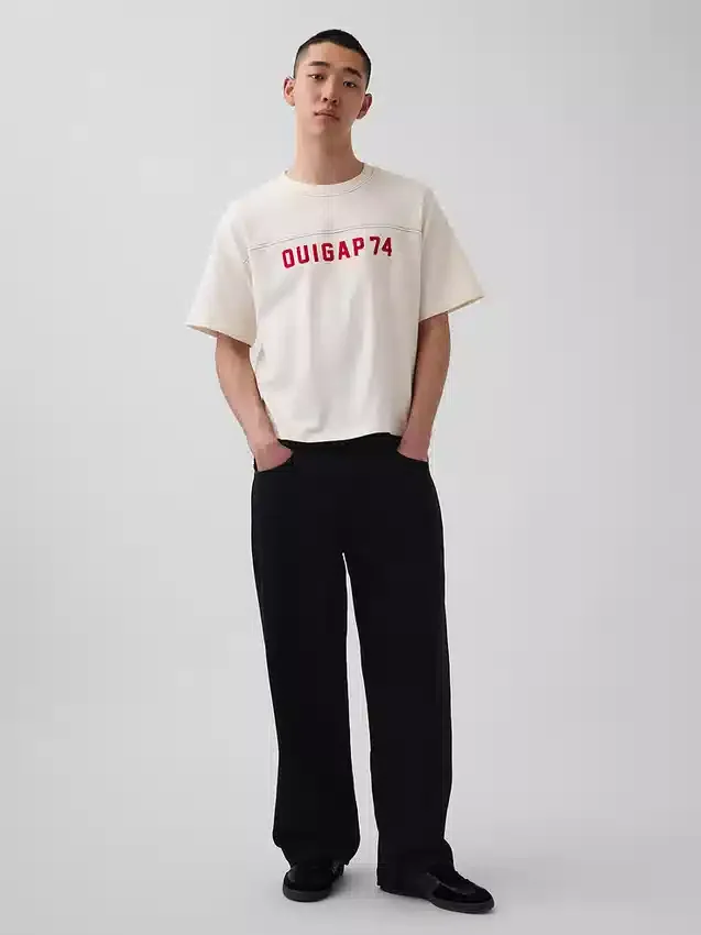 T-shirt court épais à logo Ouigap