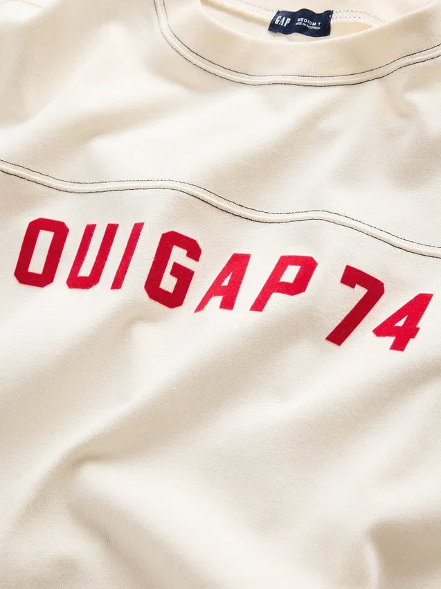 T-shirt court épais à logo Ouigap