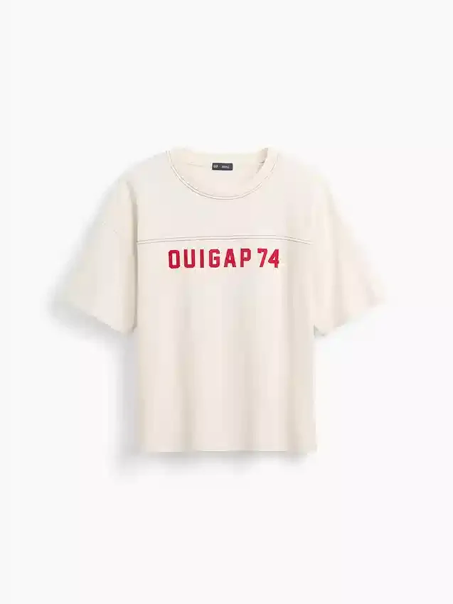 T-shirt court épais à logo Ouigap