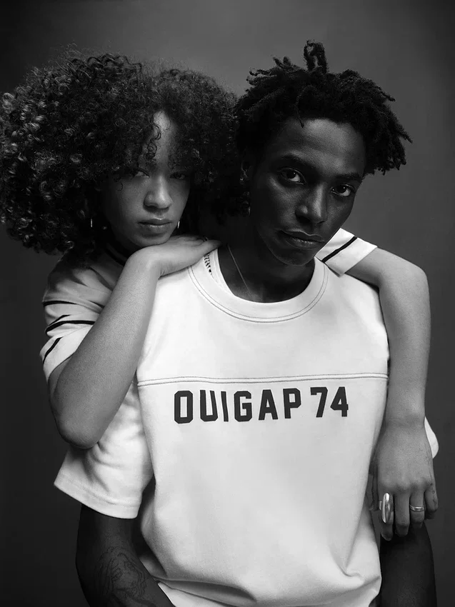 T-shirt court épais à logo Ouigap