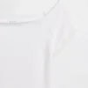 T-shirt court à épaules dénudées en jersey à mailles serrées