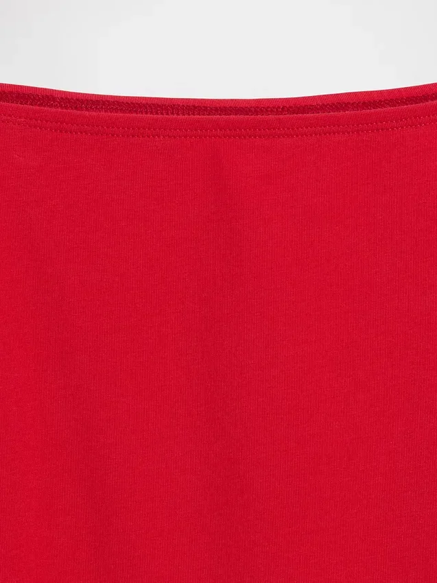 T-shirt court à épaules dénudées en jersey à mailles serrées