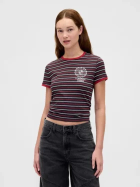 T-shirt court « Stranger Things » en coton bio Vintagesoft