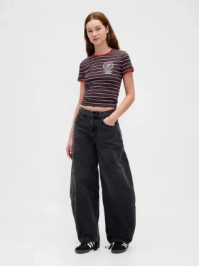 T-shirt court « Stranger Things » en coton bio Vintagesoft