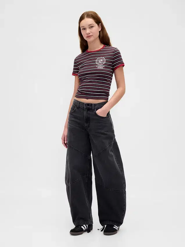 T-shirt court « Stranger Things » en coton bio Vintagesoft