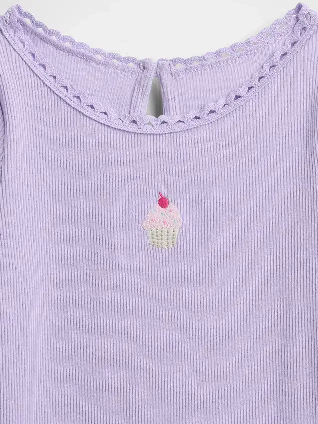 T-shirt à côtes brodé pour Bébé & Enfant