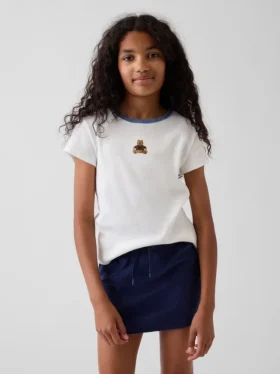 T-shirt à côtes brodé pour enfant