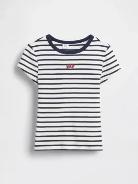 T-shirt à côtes brodé pour enfant