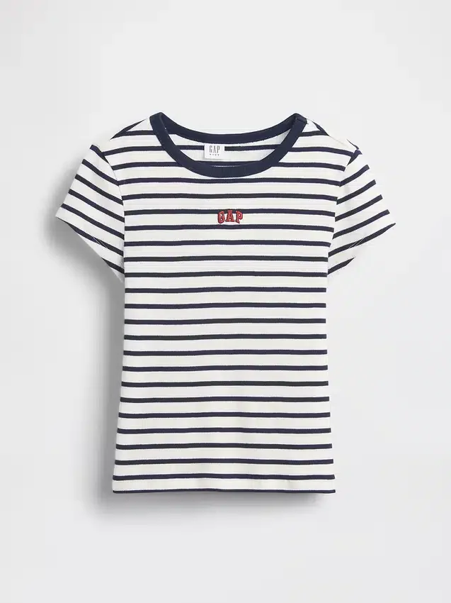 T-shirt à côtes brodé pour enfant