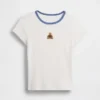 T-shirt à côtes brodé pour enfant
