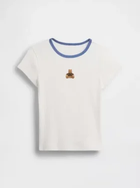 T-shirt à côtes brodé pour enfant