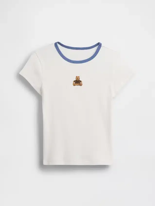 T-shirt à côtes brodé pour enfant