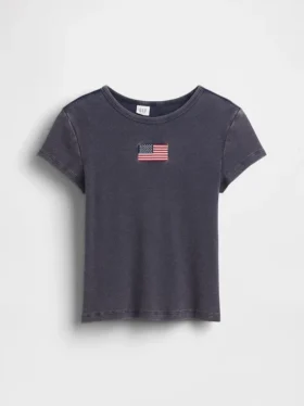 T-shirt à côtes brodé pour enfant