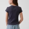 T-shirt à côtes brodé pour enfant