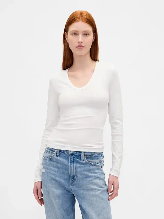T-shirt à côtes moderne