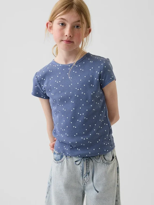 T-shirt à côtes pour enfants