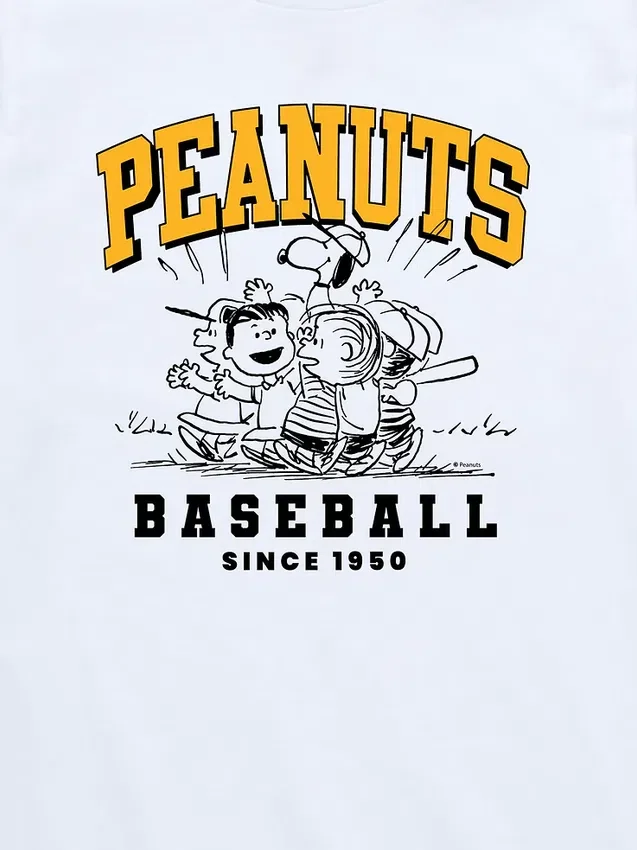 T-shirt de baseball à manches courtes Peanuts pour tout-petits