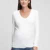 T-shirt de maternité moderne à col en V