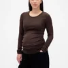 T-shirt de maternité moderne à col rond