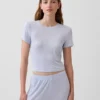 T-shirt de pyjama en modal côtelé ultra-doux