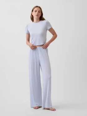 T-shirt de pyjama en modal côtelé ultra-doux