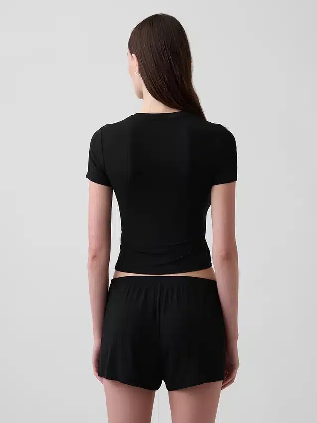 T-shirt de pyjama en modal côtelé ultra-doux