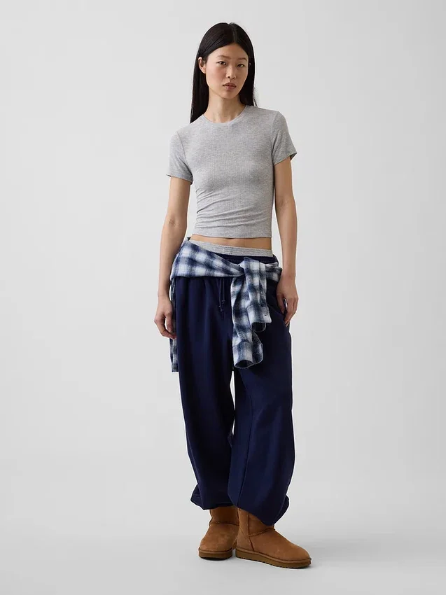 T-shirt de pyjama en modal côtelé ultra-doux