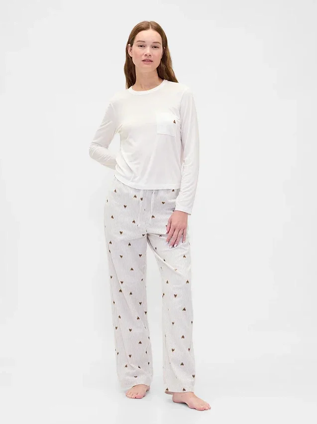T-shirt de pyjama en modal ultra-doux avec poche