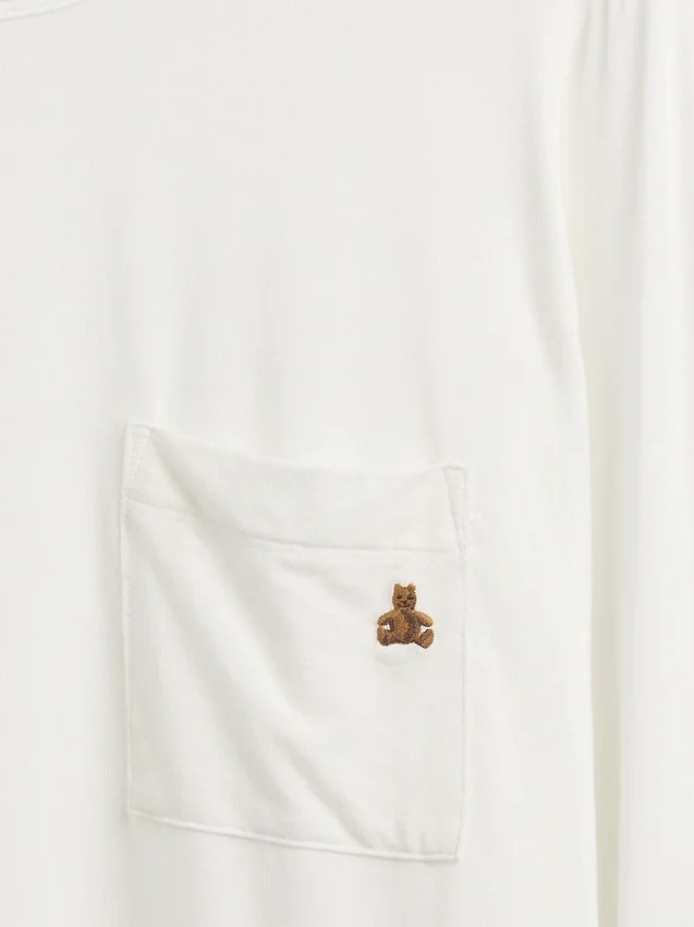 T-shirt de pyjama en modal ultra-doux avec poche